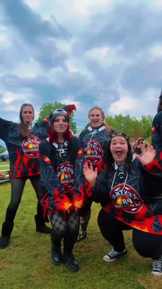 Crew in matching custom rave jerseys