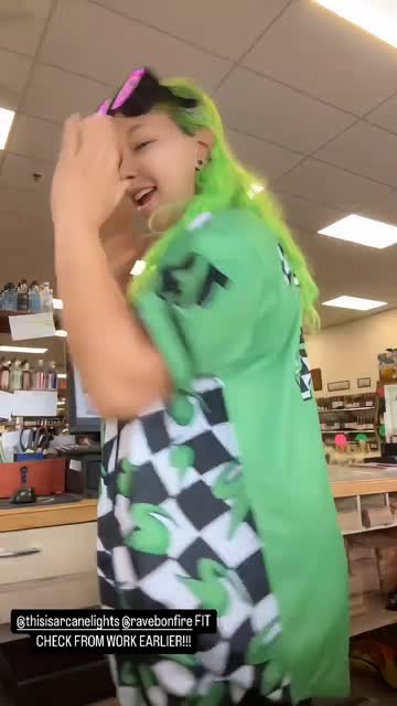 Raver in a checkerboard rave jersey